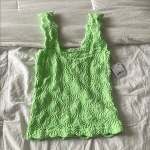 Green Textured Women's Top